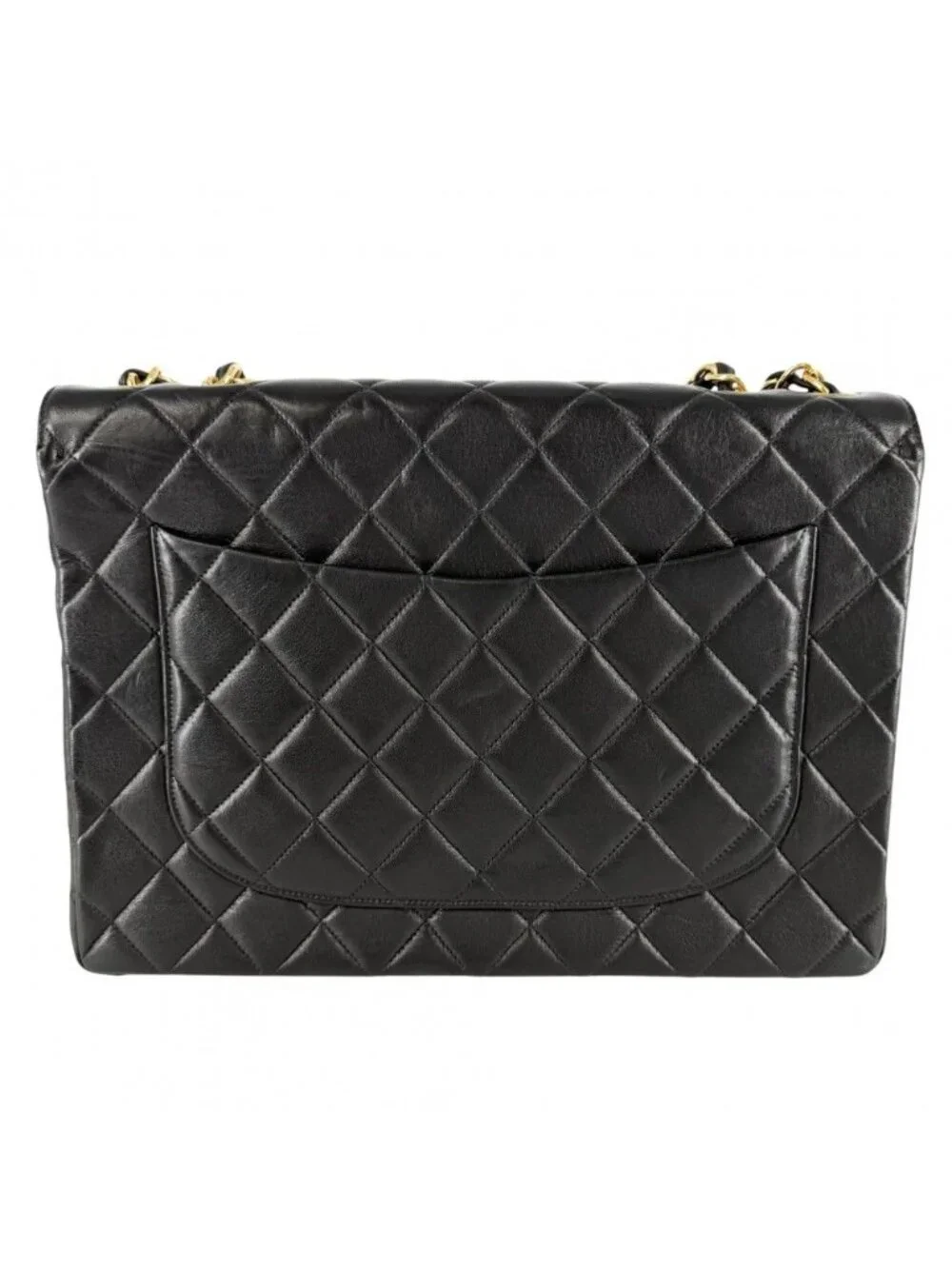 Chanel Shoulder Bag Maxi Quilted CC Logo Double Chain Crossbody Turnlock